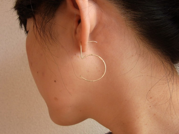 （單耳用）PBP-044 14kgf wire pierced earring(cinq 5) 第3張的照片