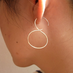 （單耳用）PBP-047 14kgf wire pierced earring(huit 8) 第3張的照片