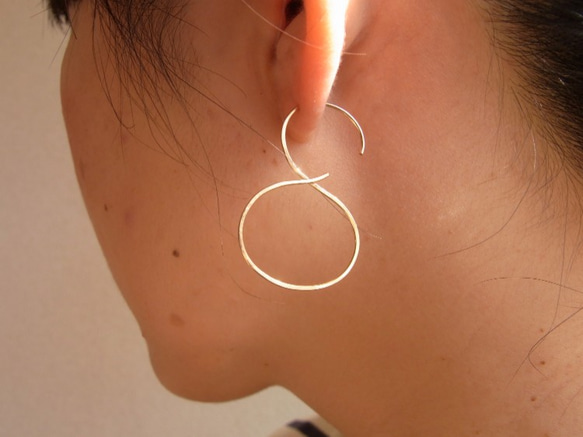 （單耳用）PBP-047 14kgf wire pierced earring(huit 8) 第3張的照片