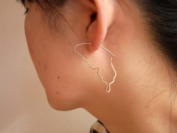 （單耳用）PBP-051 14kgf wire pierced earring(papillon L) 第3張的照片