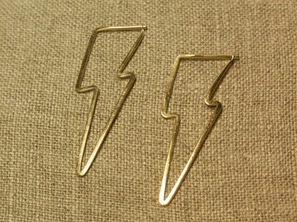 PBP-054 14kgf wire pierced earrings(tonnerre) 第2張的照片