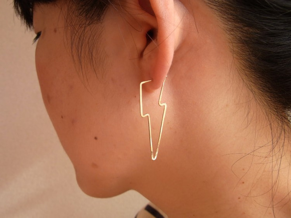 PBP-054 14kgf wire pierced earrings(tonnerre) 第3張的照片