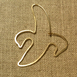 PBP-057　14kgf wire pierced earring(banana) 2枚目の画像