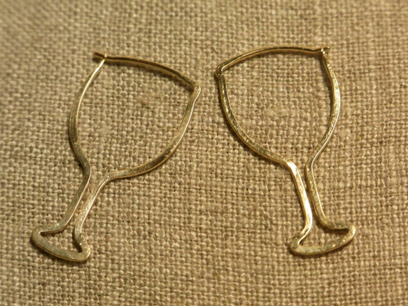 PBP-062　14kgf wire pierced earrings(cheers!) 2枚目の画像