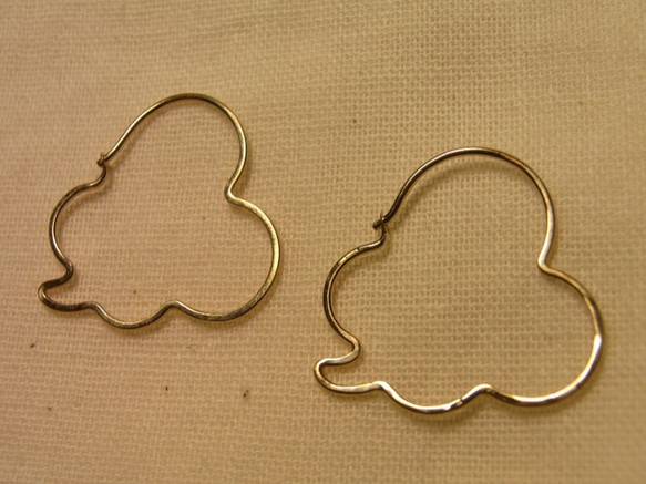 PBP-064 14kgf wire pierced earrings(cloud S) 第2張的照片