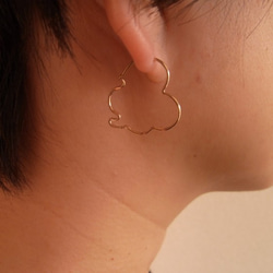PBP-064 14kgf wire pierced earrings(cloud S) 第3張的照片