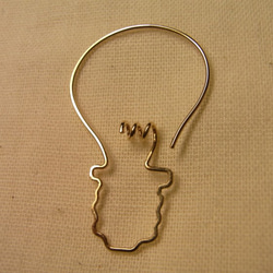 PBP-069　14kgf wire pierced earring(light bulb) 2枚目の画像