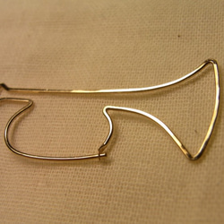 （單耳用）PBP-071 14kgf wire pierced earring(Trumpet) 第2張的照片