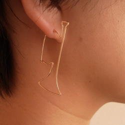 （單耳用）PBP-071 14kgf wire pierced earring(Trumpet) 第3張的照片