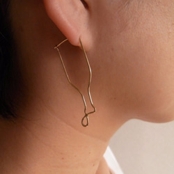 （單耳用）PBP-083 14kgf wire pierced earring(hang over) 第3張的照片