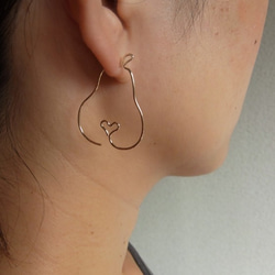 （單耳用）PBP-091 14kgf wire pierced earring (for Marie) 第3張的照片