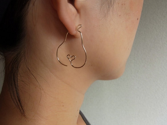 （單耳用）PBP-091 14kgf wire pierced earring (for Marie) 第3張的照片