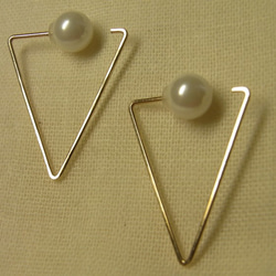 PBP-101　14kgf wire pierced earrings(triangle) 2枚目の画像