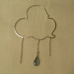 （單耳用）PBP-106 silver wire pierced earring (raindrop) 第2張的照片