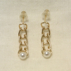 PBP-110 14kgf wire pierced earrings (la chaîne) 第2張的照片