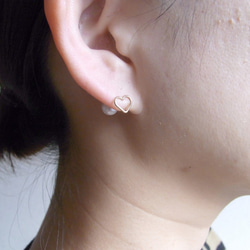 PBP-122　14kgf wire pierced earrings (I ❤U) 4枚目の画像