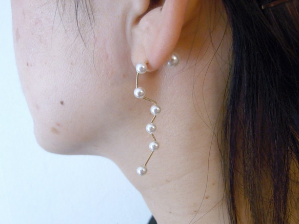 PBP-121　14kgf wire pierced earrings (l'étoile du nord) 3枚目の画像