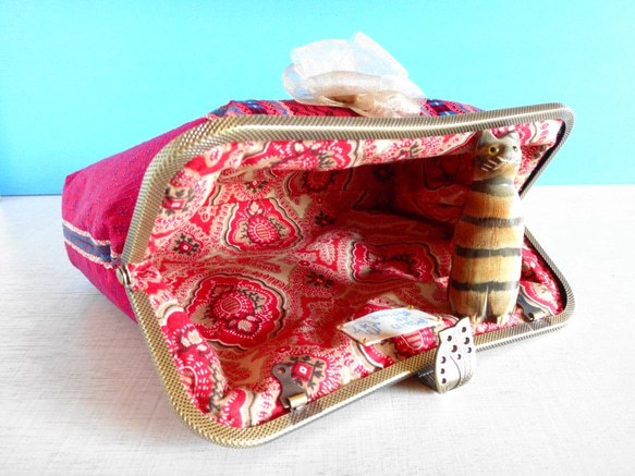 チュニジア布の２wayバッグ（サハラの夕焼１８時３２分） 5枚目の画像