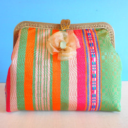 チュニジア布の２wayバッグ（サハラの夕焼１８時３３分） 2枚目の画像