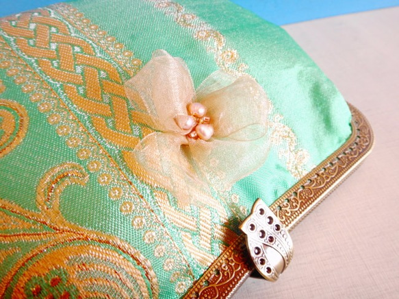 チュニジア布の２wayバッグ（春風no.1） 5枚目の画像