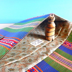 チュニジア布のクラッチバッグ（サハラの祭no.２) 5枚目の画像