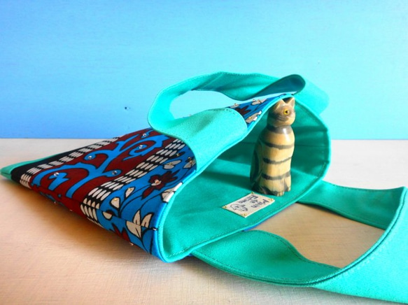 非洲Kanga *一個度假的步行袋（巧克力薄荷） 第4張的照片