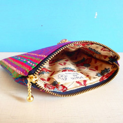 チュニジア布のミニポーチ（サハラの祭no.５１） 4枚目の画像