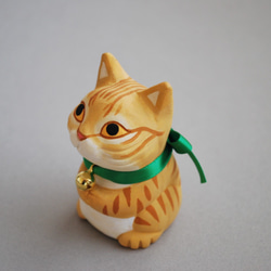 願い猫(茶トラ)【受注制作】ご注文前には必ずメッセージで納期をお確かめください 3枚目の画像