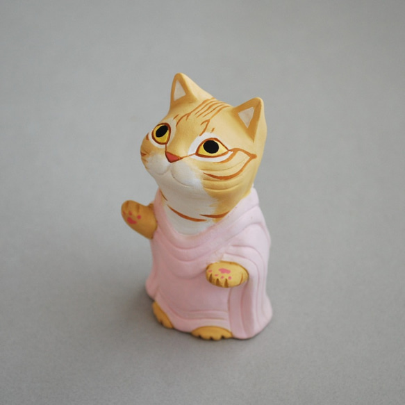 猫の仏像(施無畏与願印・立像・茶トラ)【受注制作】ご購入前にメッセージで納期をご確認ください。 5枚目の画像