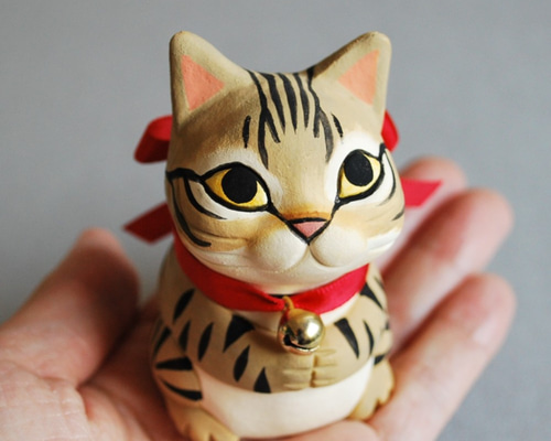 願い猫(キジトラ)【受注制作】ご注文前には必ずメッセージで納期