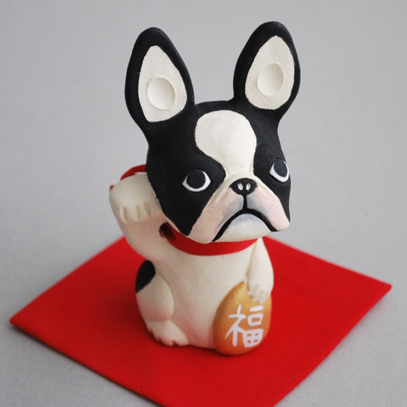 ボストンテリア招き犬【受注制作】ご購入前にメッセージで納期をご確認