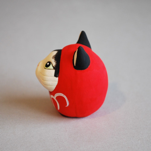 猫だるま(オーダーメイド絵付け）【受注制作】ご注文前には必ず
