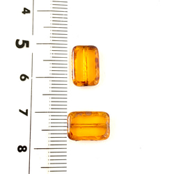 (Ⅽ５)魅惑のチェコビーズ　 ウインドウカット　フラット長方形　12㎜×8㎜×４㎜　５個 4枚目の画像