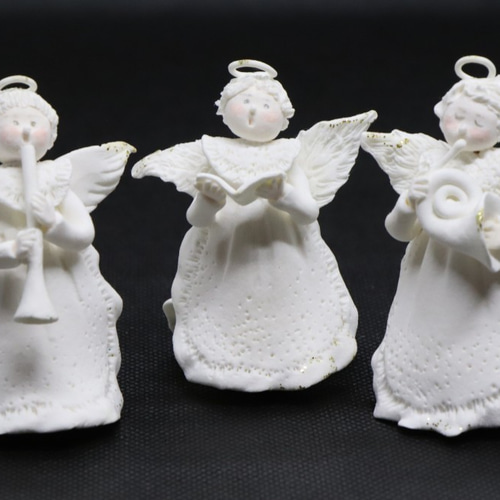 クリスマス》縦笛を吹くエンジェル【手のひらサイズ☆素朴／シンプル