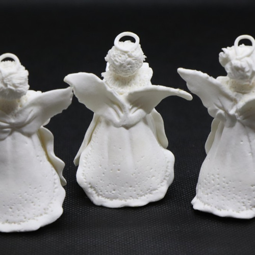 クリスマス》縦笛を吹くエンジェル【手のひらサイズ☆素朴／シンプル