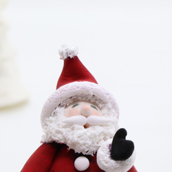 《クリスマス》もふもふ♪ほっこりかわいいお喋りサンタさん【手のひらサイズ☆素朴／シンプル／北欧/サンタクロース 4枚目の画像