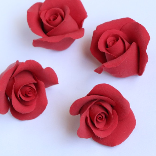 薔薇☆12個セット【樹脂粘土】赤 その他素材 Tom's Gallery 通販