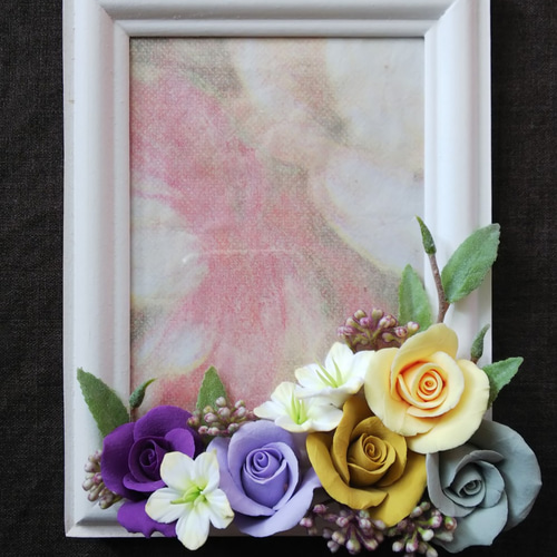 薔薇☆12個セット【樹脂粘土】イエロー・ホワイト・オレンジ その他