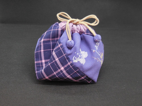 着物地で作るお手玉３つ＆巾着袋のセット【むらさき】 人気・おすすめ｜安定人気・収納便利におすすめ 期間限定割引 配送追跡可 在庫残りわずか