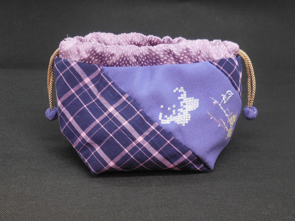 着物地で作るお手玉３つ＆巾着袋のセット【むらさき】 人気・おすすめ｜安定人気・収納便利におすすめ 期間限定割引 配送追跡可 在庫残りわずか