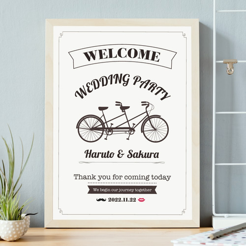 ウエルカムボード 海外ウェディング風メッセージボード 未使用品