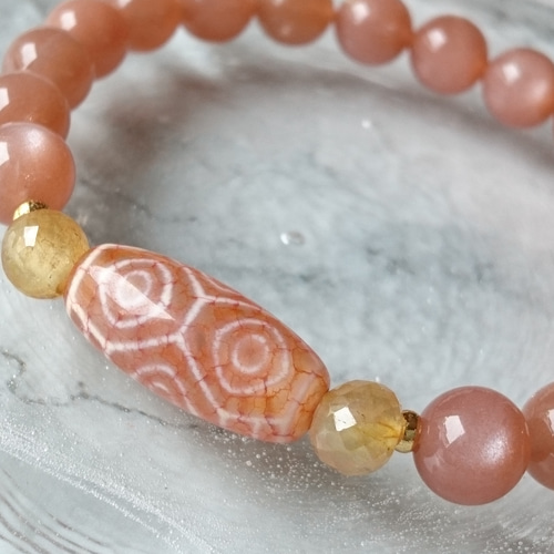 紅龍紋✨龍眼天珠✨ブレスレット 天然石 F* 通販 10087659｜Creema