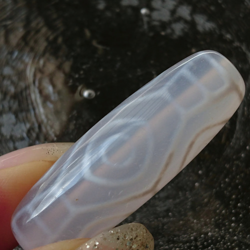 白玉髄天珠ブレスレット 龍眼天珠