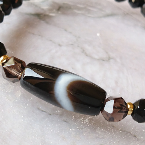 白蛇天珠☆チベットモリオンブレスレット ブレスレット F* 通販