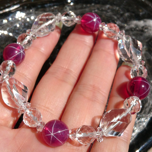 合成スタールビー✨デザインブレスレット ブレスレット F* 通販