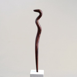木簪 蛇のかんざし(Mサイズ)  木製KW/キングウッド  防水 5枚目の画像