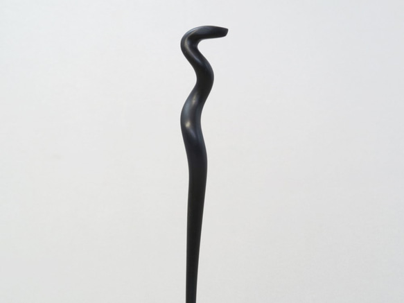 木簪 蛇のかんざし(Ｌサイズ)  木製ABW/アフリカンブラックウッド  防水 7枚目の画像