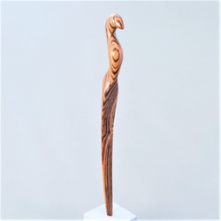 木簪 ホルスのかんざし 木製BT/ボコテ 4枚目の画像