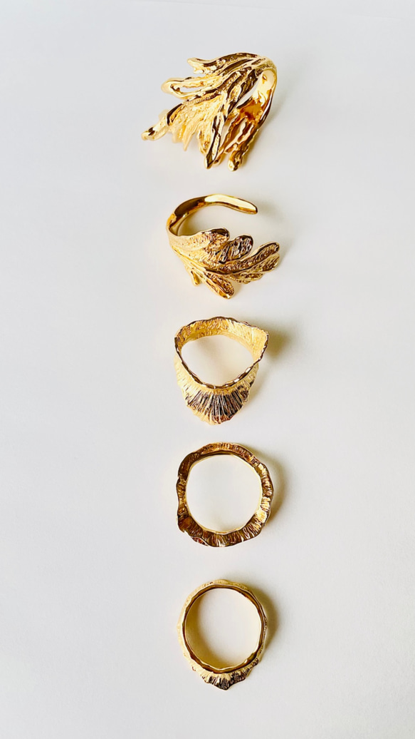 氷のフレアの指飾り(小) CR-04G/gold 10枚目の画像