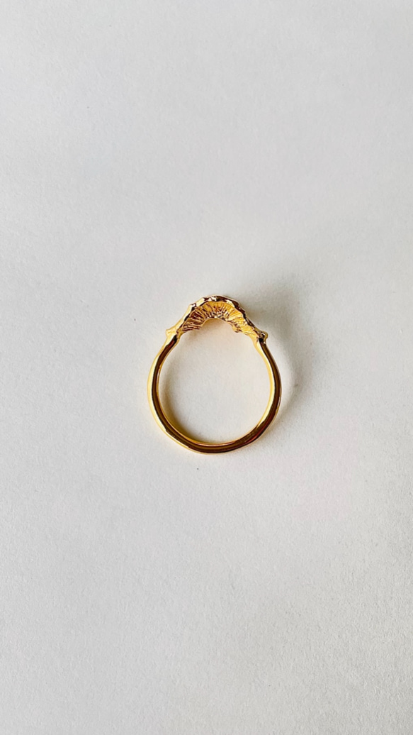 凍りかけの水たまりの指飾り CR-05G/gold 2枚目の画像